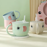 Silicone Straw Baby Feeding Bottle Mug